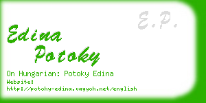 edina potoky business card